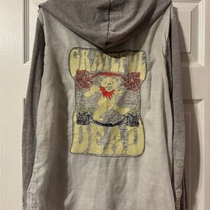 Grateful Dead Gray Button Down Shirt with Graphic